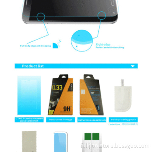 9H anti-crack 0.2mm round angle tempered glass screen protector for Samsung Galaxy Mega6.3